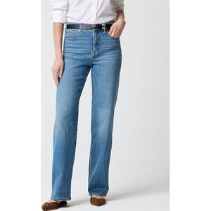 J.Crew Full Length Slim Wide‎ Leg Jeans Size 33 Dark Wash Denim Women's NWOT